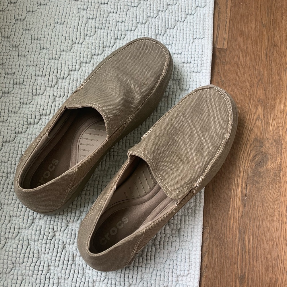 Crocs canvas loafers size 12 EUC